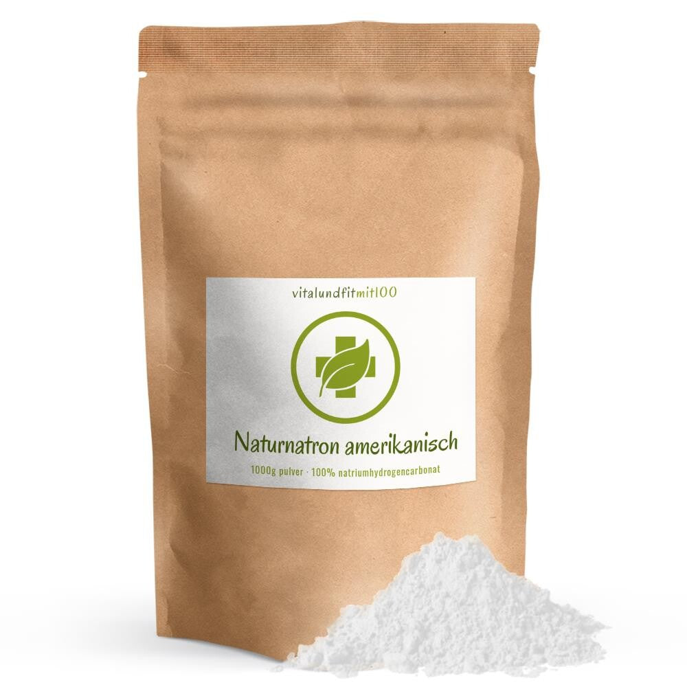 „Amerikanisches Natronpulver – 100 % natürliches Natriumhydrogencarbonat E500ii, vielseitig einsetzbar als Backtriebmittel, Haushaltsreiniger oder Körperpflegeprodukt.“