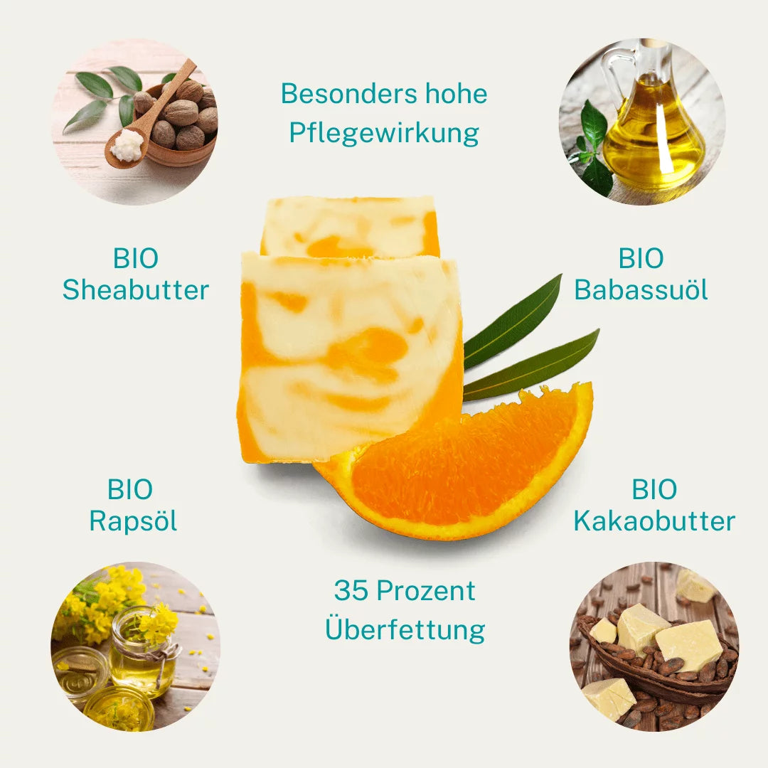Duschbutter Orangentraum – intensive Pflege mit Bio Ölen direkt beim Duschen