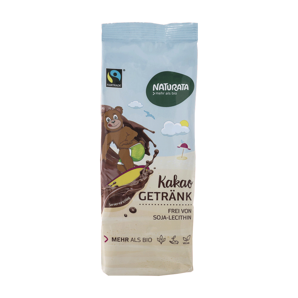Kakao Getränk, Nachfüllbeutel, 300 g frei von Soja-Lecithin NATURATA