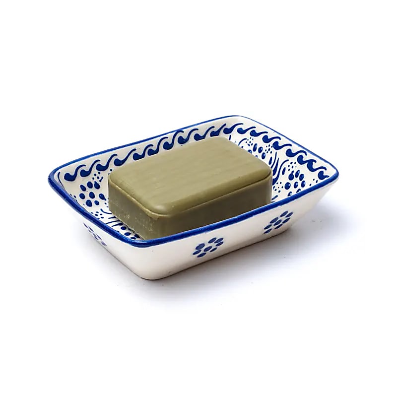 Ottoman - Von Hand gefertigte Seifenschale blau