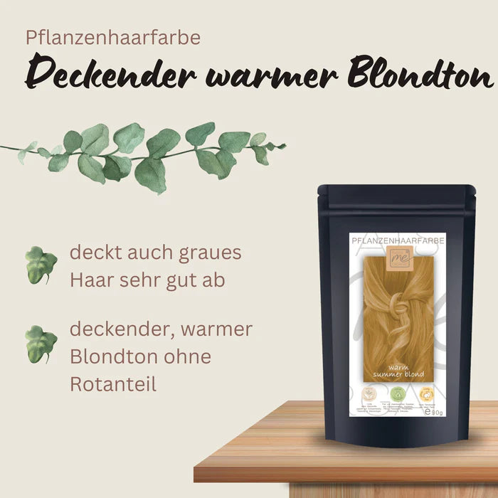 Profi-Pflanzenhaarfarbe warmes Sommer-Blond "warm summer blond" 90g Nachfüllpack - ohne Rotanteil - Thats me Organic