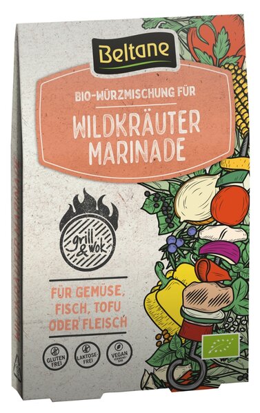grill & wok - Bio-Würzmischung für Wildkräuter Marinade 3x9,9g - Beltane