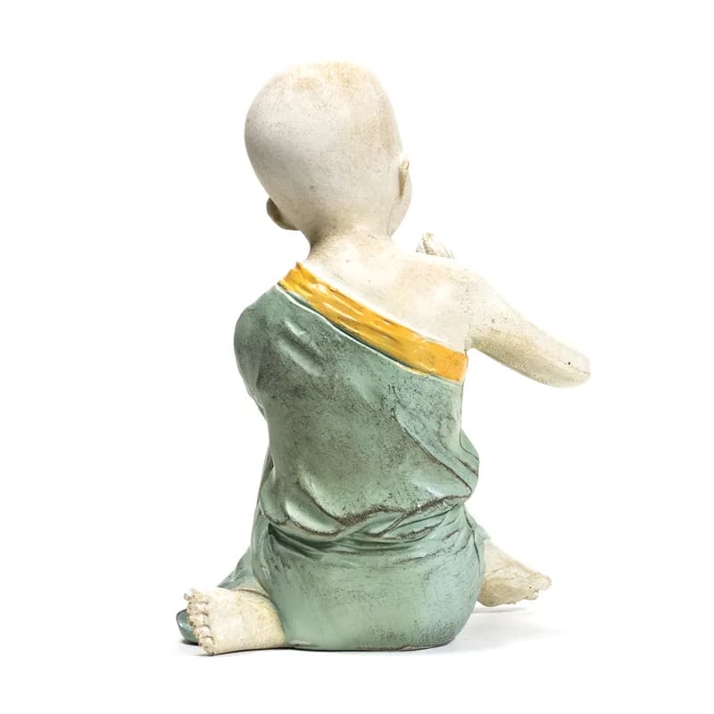 Yoga Mönch Figur in Orange / Grau / Grün