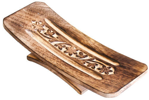 Räucherstäbchenhalter extra breit&nbsp; - aus edlem Sheesham-Holz