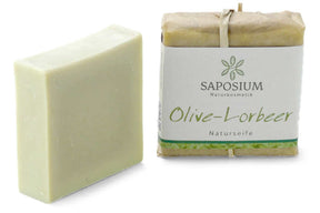 Handgemachte Saposium Oliven-Lorbeerseife – traditionelle Naturseife mit Lorbeeröl und Olivenöl