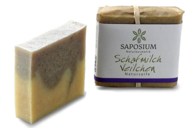 Handgemachte Saposium Schafmilchseife Veilchen – milde Naturseife mit blumigem Duft