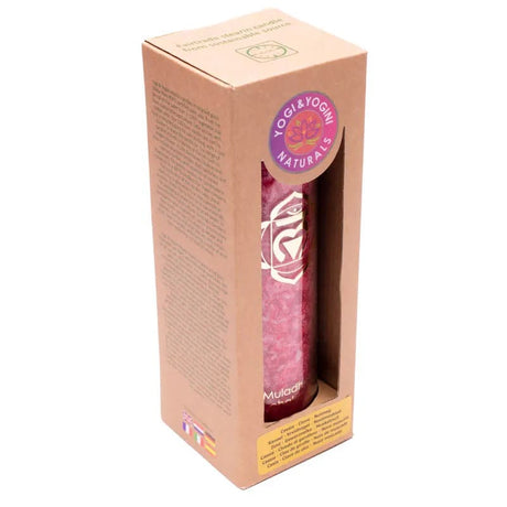Duftkerze 1. Chakra (Wurzelchakra) 100 Stunden mit Verpackung