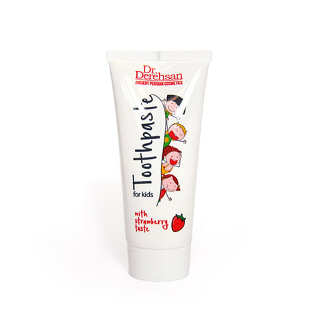 <h3 data-mce-fragment="1">Zahncreme für Kinder mit Erdbeergeschmack 50 ml ohne Fluorid mit Kaolin und Aktivkohle - Hristina Dr. Derehsan</h3> <p data-mce-fragment="1">Diese Zahncreme für Kinder mit Erdbeergeschmack ist perfekt für eine natürliche Reinigung und Pflege des Zahnschmelzes und Zahnfleisches. Der köstliche, kinderfreundliche Erdbeergeschmack und der enthaltene Wirkstoff Calcium sorgen für gesunde Zähne und effektiven Kariesschutz.</p>