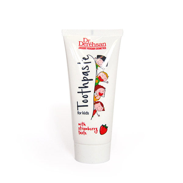 <h3 data-mce-fragment="1">Zahncreme für Kinder mit Erdbeergeschmack 50 ml ohne Fluorid mit Kaolin und Aktivkohle - Hristina Dr. Derehsan</h3> <p data-mce-fragment="1">Diese Zahncreme für Kinder mit Erdbeergeschmack ist perfekt für eine natürliche Reinigung und Pflege des Zahnschmelzes und Zahnfleisches. Der köstliche, kinderfreundliche Erdbeergeschmack und der enthaltene Wirkstoff Calcium sorgen für gesunde Zähne und effektiven Kariesschutz.</p>