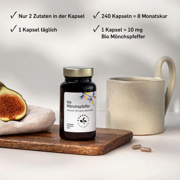 BIO MÖNCHSPFEFFER EXTRAKT- KURKRAFT 240 Kapseln  - vegan