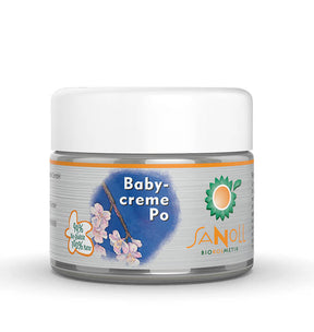Sanoll Biokosmetik Babycreme Po 50 ml im Glastiegel – reichhaltige Windelcreme ohne Alkohol