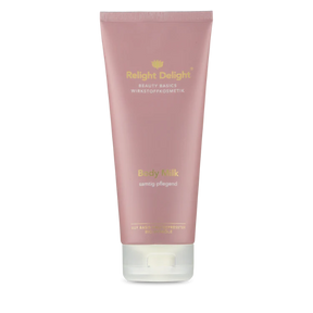 "Beauty Basics Body Milk 200ml - Feuchtigkeitsspendende Bio-Körpermilch mit Mandelduft und Avocadoöl"