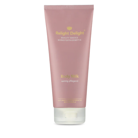 "Beauty Basics Body Milk 200ml - Feuchtigkeitsspendende Bio-Körpermilch mit Mandelduft und Avocadoöl"