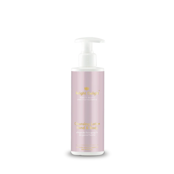 200ml Beauty Basics Cleansing Lotion in eleganter Pumpflasche für sanfte Reinigung von Händen und Körper mit natürlichen Bio-Ölen