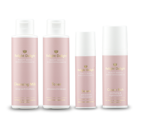  "Beauty Basics Gesichts-Set Rich parfümfrei - 4-teiliges intensives Anti-Aging Hautpflege-Set ohne Duftstoffe für empfindliche sehr trockene reife Haut"