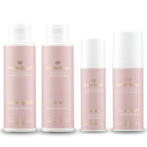 "Beauty Basics Gesichts-Set Light parfümfrei - 4-teiliges Hautpflege-Set ohne Duftstoffe für empfindliche und allergische Haut"