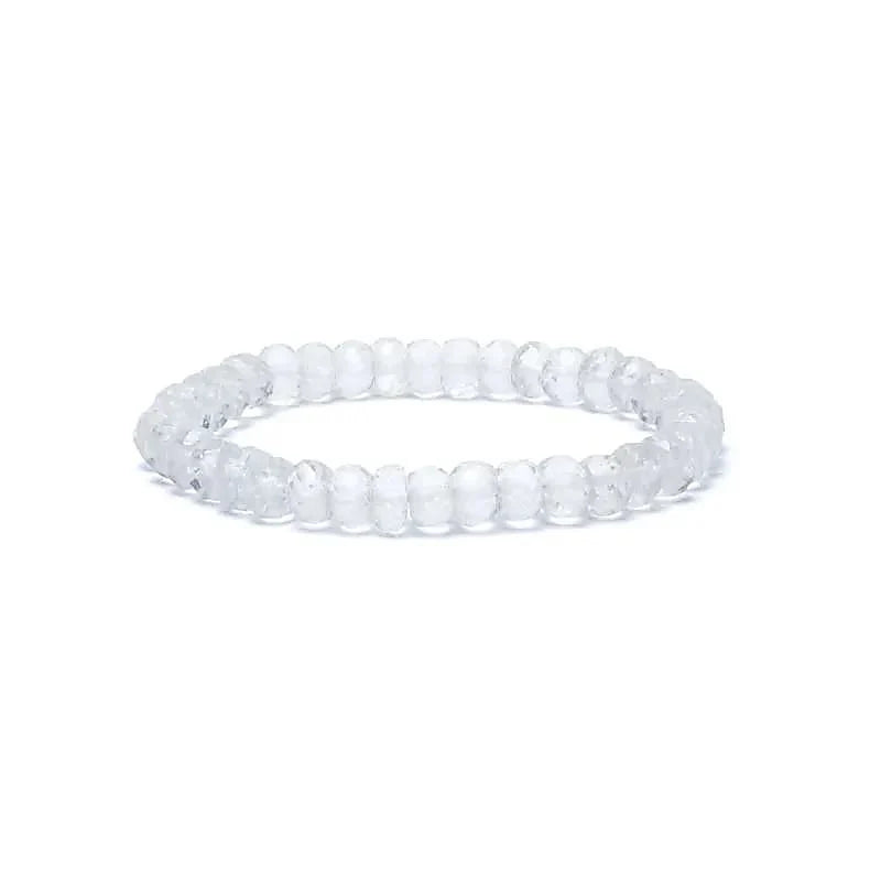 Elastisches Bergkristall Armband facettiert 8mm Perlen AA-Qualität