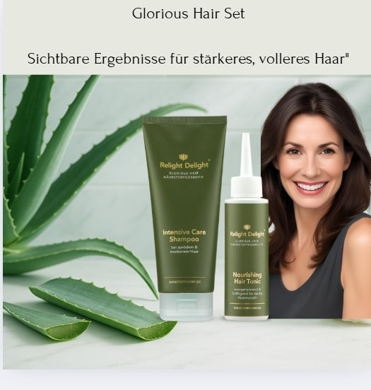 "Glorious Hair Set  - Sichtbare Ergebnisse für kräftige Haarwurzeln und stärkeres, volleres Haar"