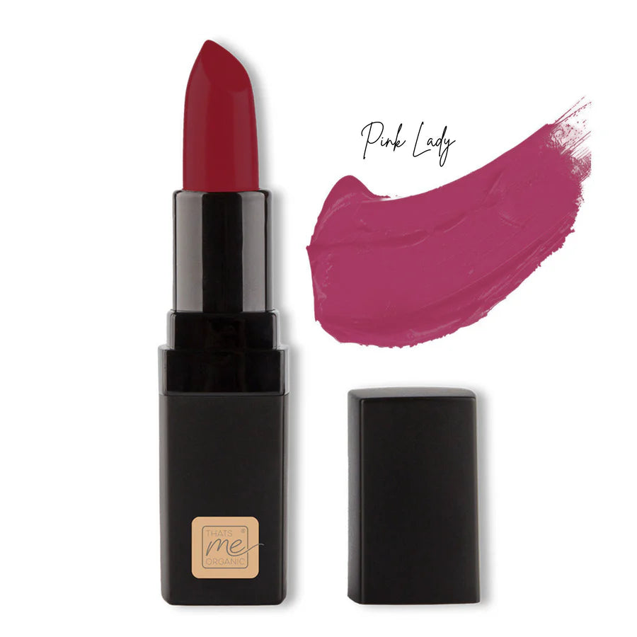 „Bio-Lippenstift Pink Lady von That's me Organic –  pflegend mit Rizinusöl & Süßmandelöl, ohne Titandioxid“