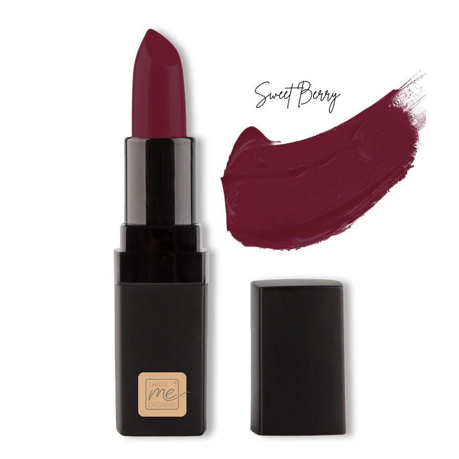 „Bio-Lippenstift Sweet Berry von That's me Organic –  pflegend mit Rizinusöl & Süßmandelöl, ohne Titandioxid“