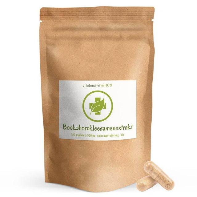  Bio Bockshornklee Extrakt Kapseln 120 Stück à 500 mg Vitalundfitmit100