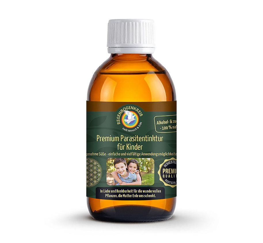 Regenbogenkreis Premium Parasiten-Tinktur für Kinder in der 100ml Braunglasflasche 