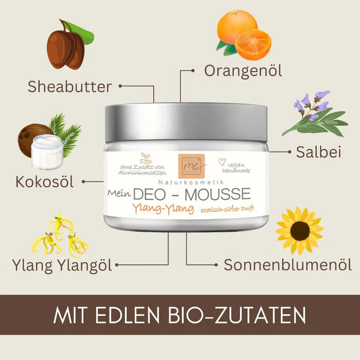 „Naturkosmetik Deo‑Creme im Glastiegel – Exotik Ylang Ylang“