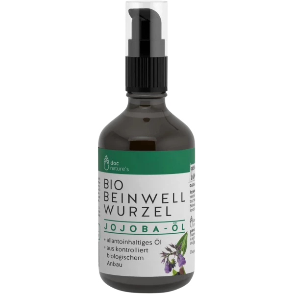 „Doc Nature’s Bio Beinwell-Wurzelöl – natürliches Massageöl mit Jojoba und Beinwellwurzelextrakt zur Pflege von Muskeln und Gelenken“