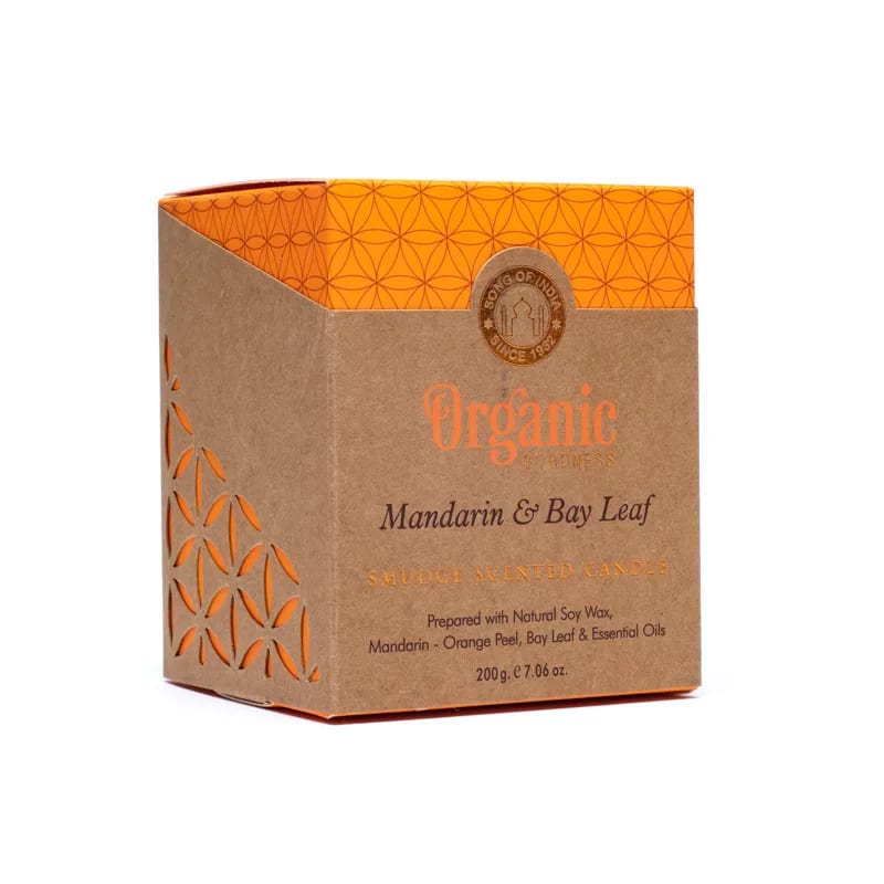 Duftkerze Mandarine und Lorbeerblatt, Organic Goodness