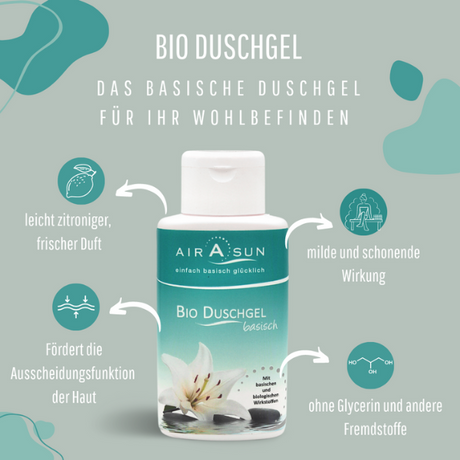 Basisches Bio Duschgel - 200ml AIRASUN