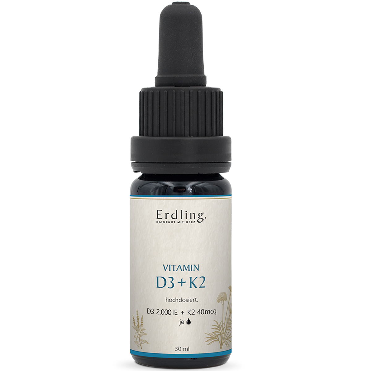 Vitamin D3 2000 IE + K2 40 mcg hochdosiert Waldkraft