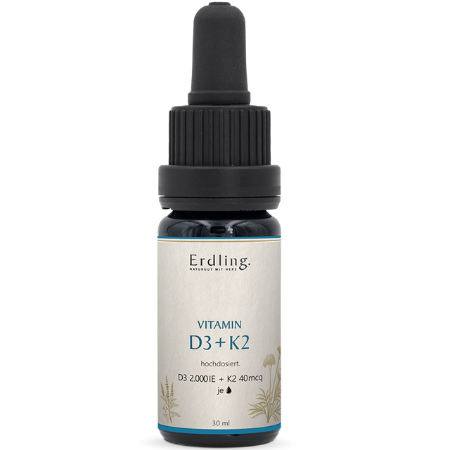 Vitamin D3 2000 IE + K2 40 mcg hochdosiert Waldkraft