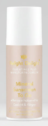 "Essentials Plus Mineral Sunscreen To Go 50ml - 100% mineralischer Sonnenschutz für unterwegs mit Zinkoxid und Bio-Ölen, handgepäck-tauglich