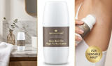 Produktcollage des Relight Delight Deo Roll-On High Performance: Zeigt das Deo in verschiedenen Anwendungsszenarien, Inhaltsstoffe wie Salbei und weiße Tonerde, die 24-Stunden-Schutzwirkung sowie das Versprechen für sensible Haut in einem modernen, hellen Design.