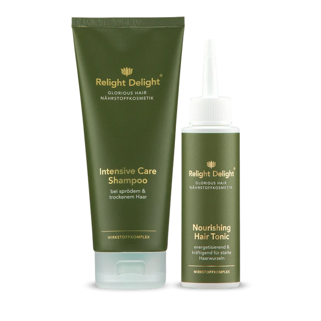 "Glorious Hair Intensive Care Duo Inhaltsstoffe - Kaltgepresste Bioöle ohne Silikon und Sulfate"
