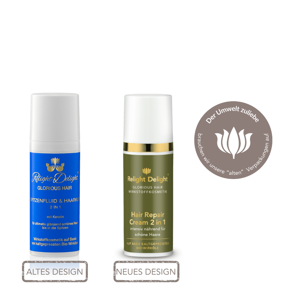 Glorious Hair - Hair Repair Cream 2 in 1 - SPITZENFLUID & HAARKUR - RELIGHT DELIGHT