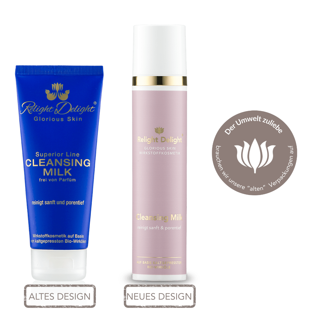 Glorious Skin - Cleansing Milk - unbeduftet - reinigt sanft & porentief 100ml Relight Delight