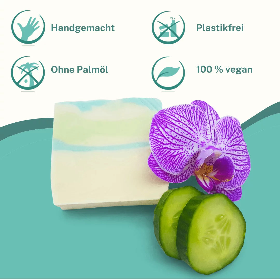 
Duftinspiration: Frische Gurke & cremige Mandelmilch – sanfte Reinigung für empfindliche Haut
