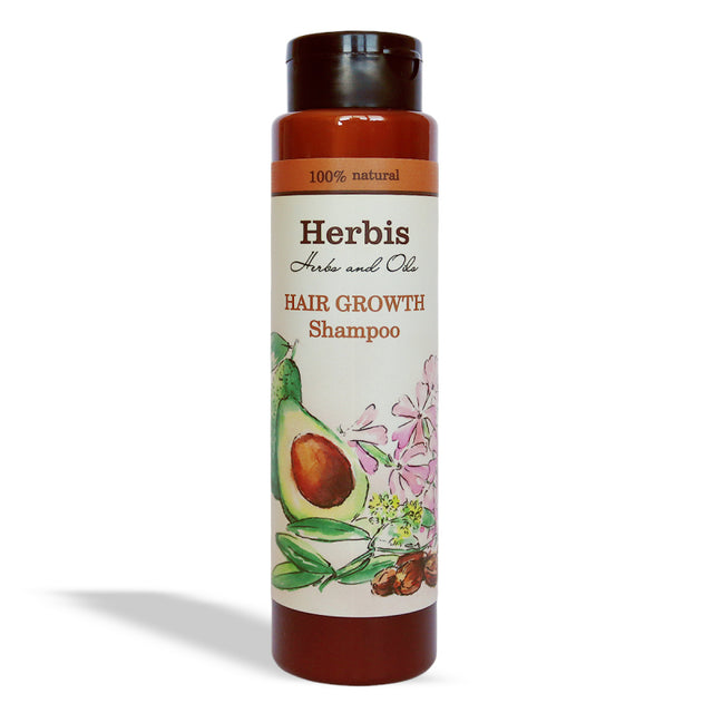„HERBIS Shampoo für Haarwachstum 300 ml – pflanzliche Haarpflege mit Argan, Jojoba & Seifenkraut.