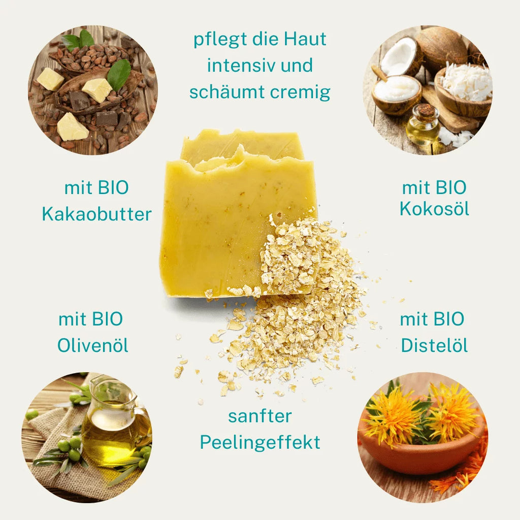 Hafermilch Honig Seife  - Kleine Auszeit