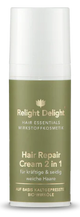 „Hair Essentials – Hair Repair Cream 2 in 1 (50 ml) in edler Verpackung. Perfekte Haarpflege gegen Spliss & Haarbruch mit Mandelöl, Borretschsamenöl, Kreatin & Ceramiden.“