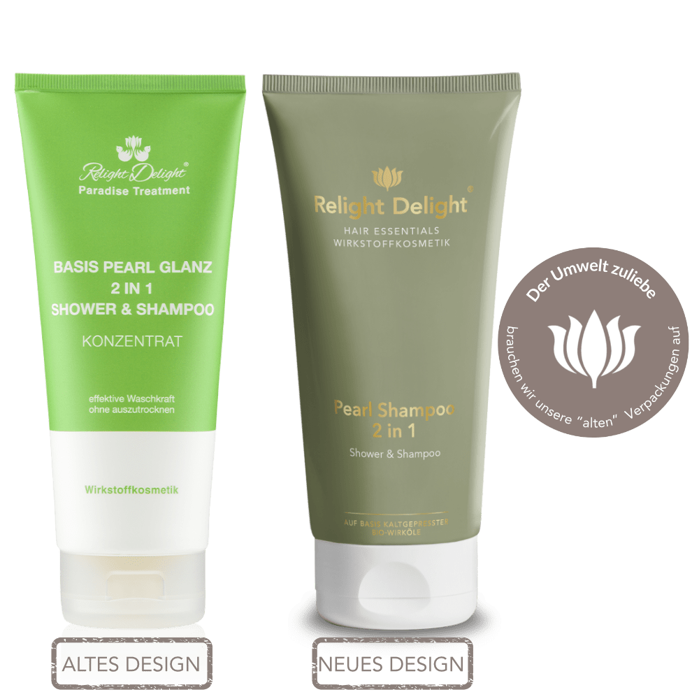 Hair Essentials - Pearl Shampoo 2 in 1 - Pearl Glanz Shampoo Konzentrat für normales Haar 200ml Relight Delight