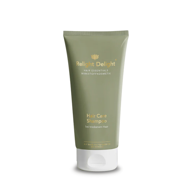 Flasche Shampoo "Hair Essentials Hair Care Shampoo 200ml - Natürliches Pflege-Shampoo für trockenes und beanspruchtes Haar ohne Sulfate"