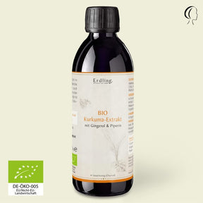 BIO Kurkuma-Extrakt mit Gingerol und Piperin in Oxymel – 250ml - Waldkraft