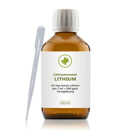 „Lithium Orotat 500 ppm – 250 ml – organische Lithiumlösung“