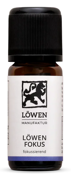 Löwenfokus Duftmischung – ätherische Bio‑Öle für Konzentration, Fokus und innere Ruhe, mit Zitrone, Rosmarin, Neroli und Weihrauch