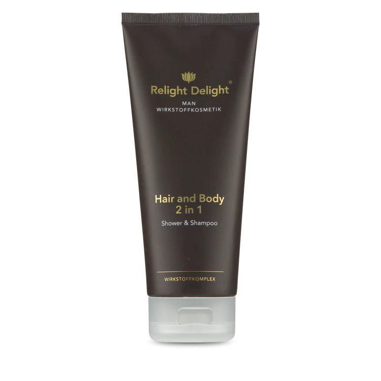 „MAN - Hair and Body 2 in 1 - 200ml – Shampoo & Duschgel für Männer mit Ginseng- und Ingwerduft. Sanfte Reinigung ohne Sulfate für Haut und Haare.“