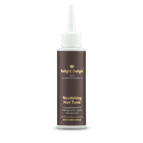 Edle Applikatorflasche mit MAN - Nourishing Hair Tonic -Nährlösung für Haarwurzeln 100ml von Relight Delight