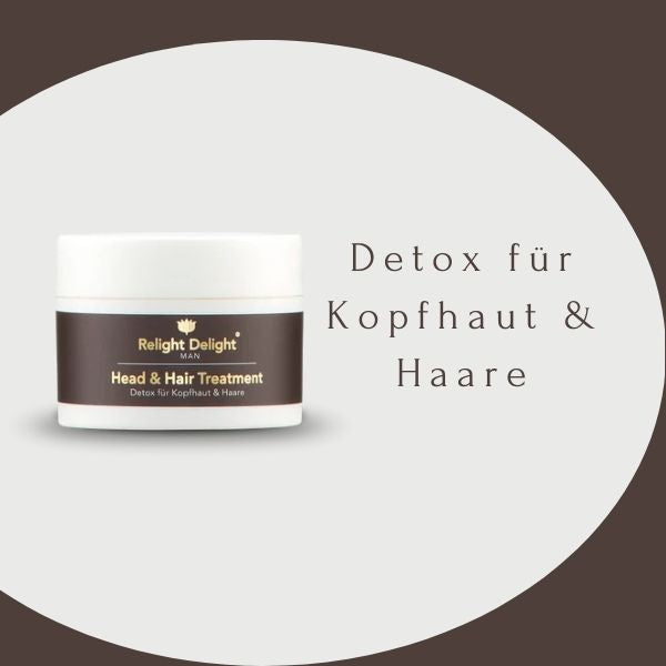 MAN - Head & Hair Treatment - Dose  und Aufschrift Detox für Kopfhaut und Haare