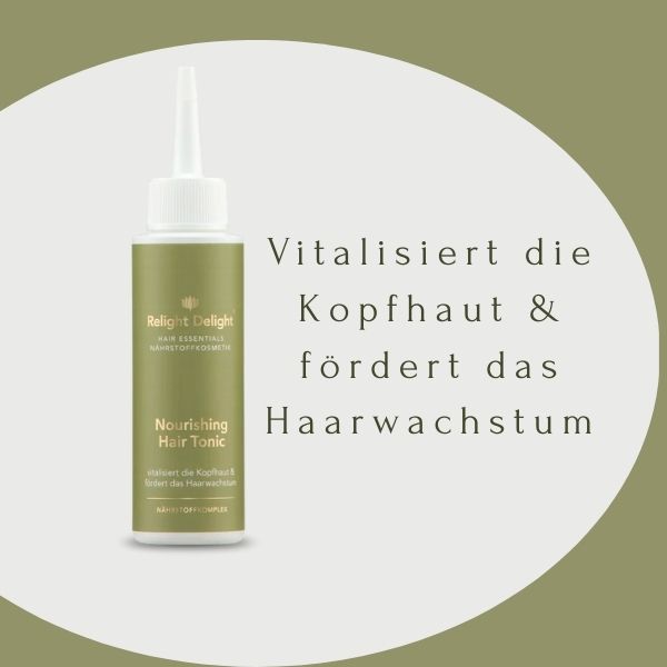 "Hair Essentials Nourishing Hair Tonic 100ml - Haarwachstum-Tonic mit Applikator und Aufschrift: Vitalisiert die Kopfhaut und fördert das Haarwachstum